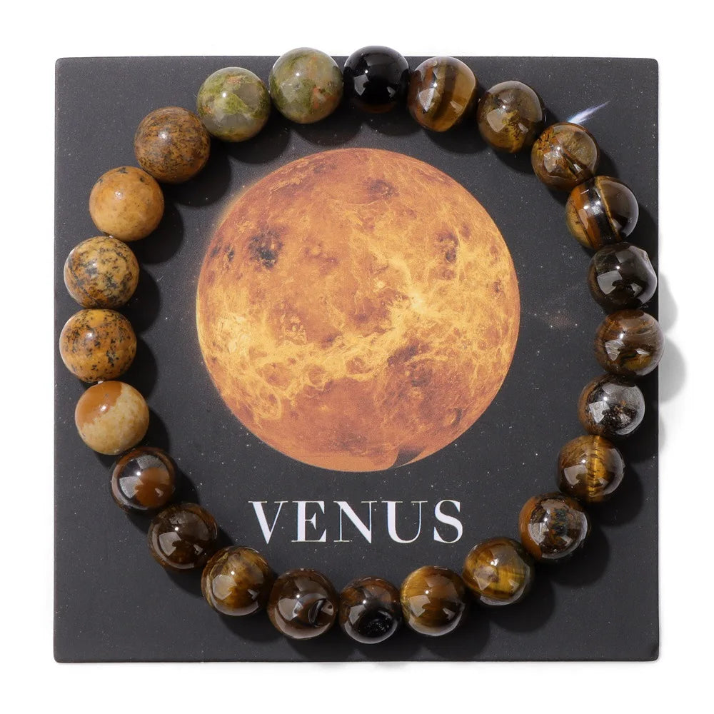 Rope Steel Bracelet Moon 8MM Solar System