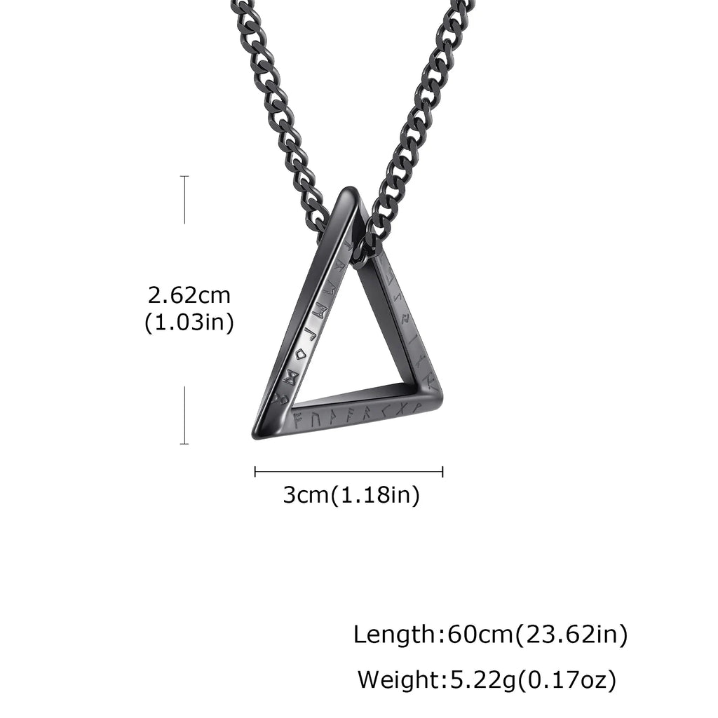 Viking Rune Mobius Pendant Necklace — Stainless Steel