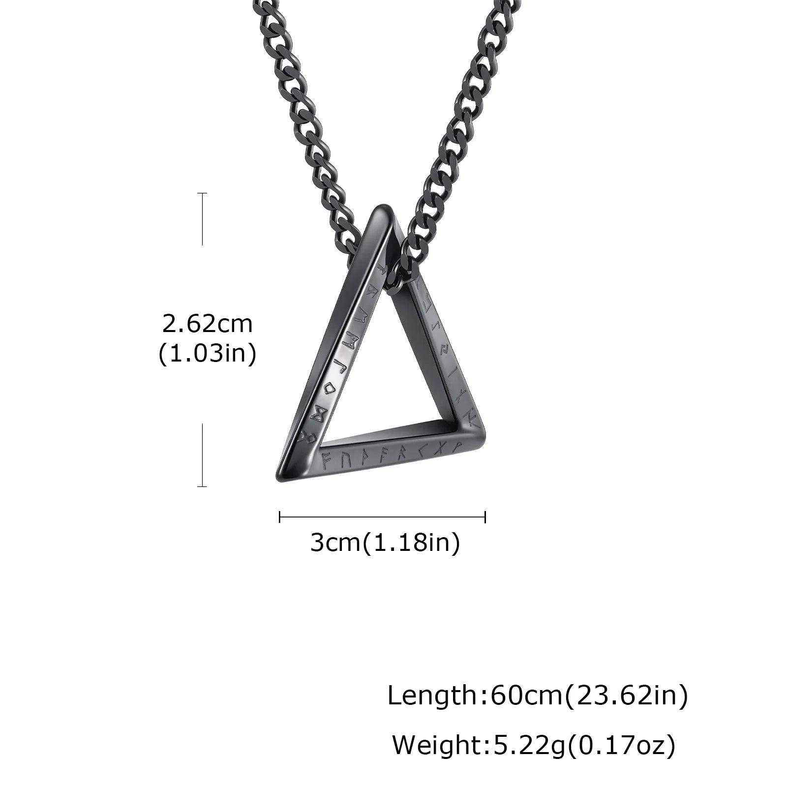 Viking Rune Mobius Pendant Necklace — Stainless Steel