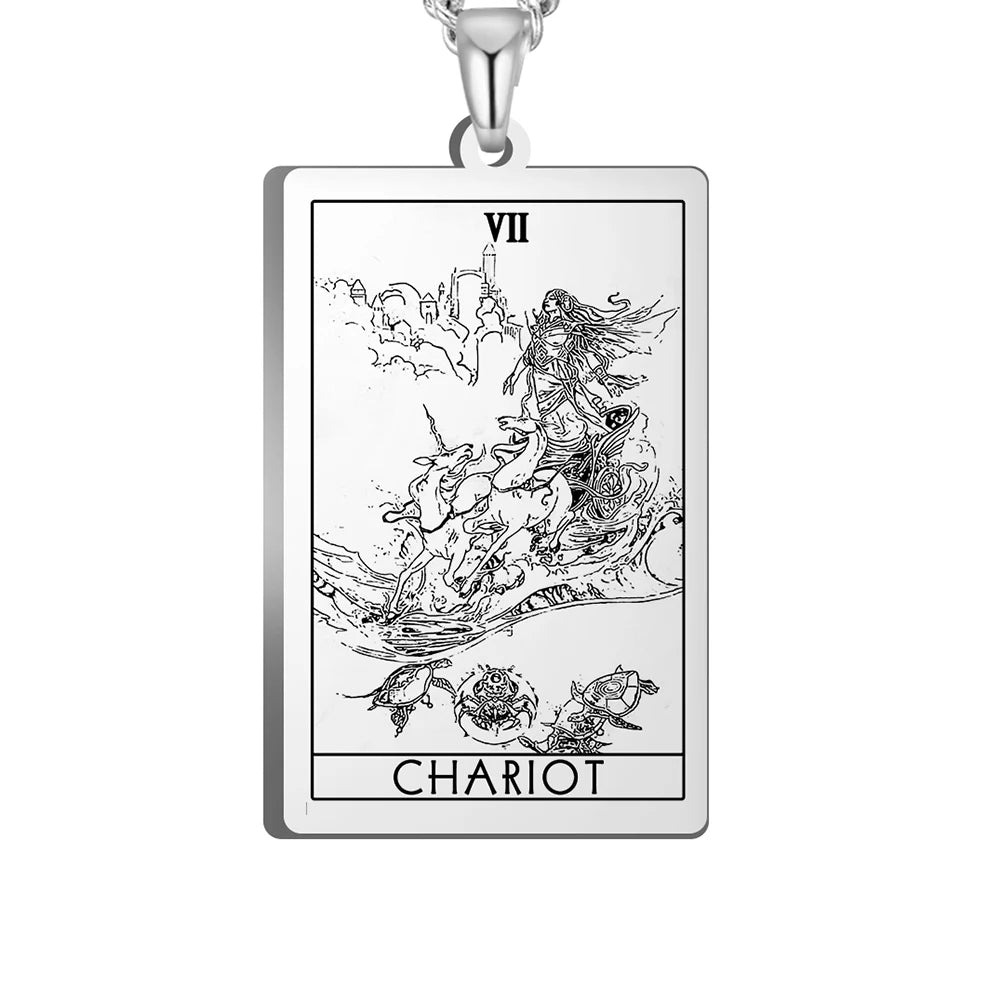 Tarot Major Arcana Amulet Necklace — Stainless Steel