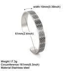 My Shape Vintage Viking Celtics Knot Bangles for Men Couple Stainless Steel Adjustable Open Cuff Bangle Bracelets