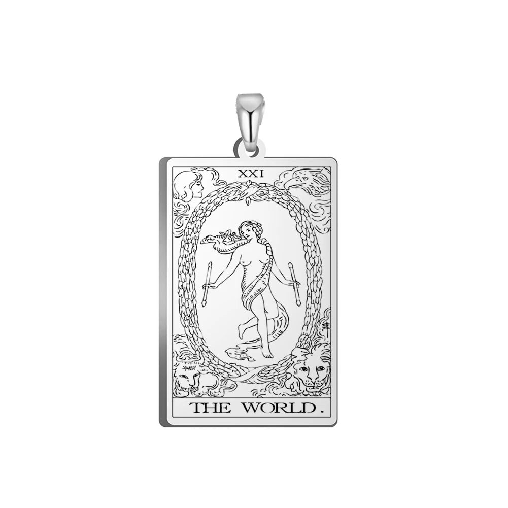 Tarot Major Arcana Amulet Necklace — Stainless Steel