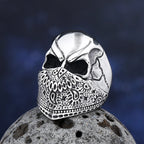 Onlysda Anillo Hombre Stainless Steel Gothic Skull Mask Ring Biker Hiphop rock Jewelry Unique Halloween Gift for Men