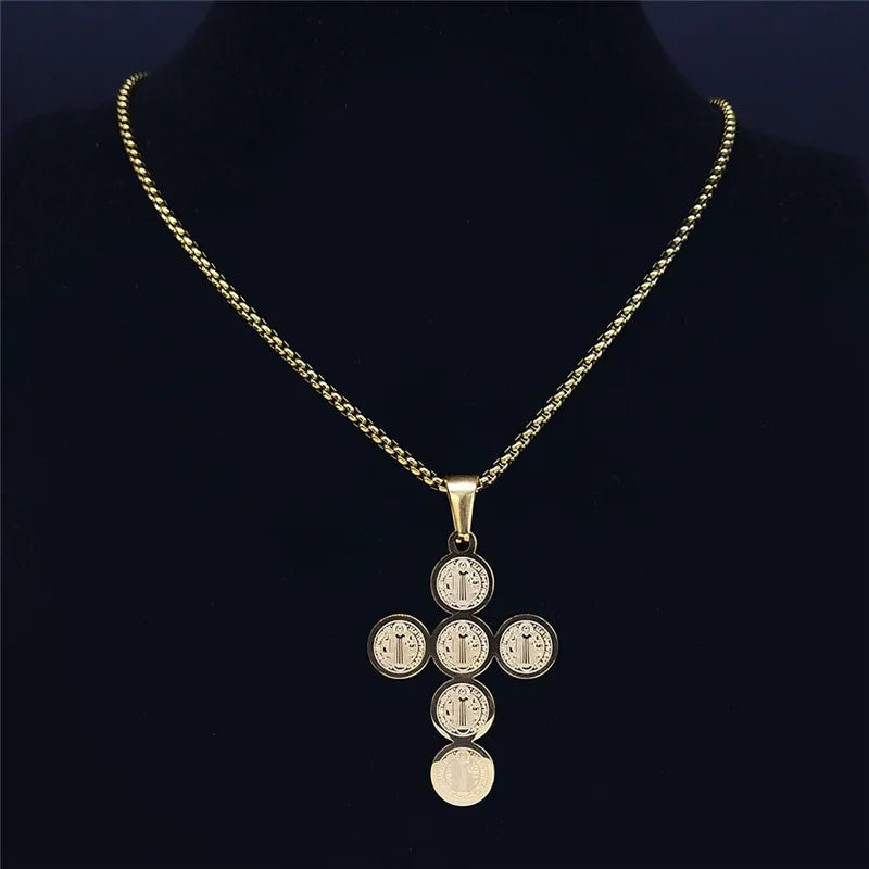 Cross Saint Benedict Steel Pendant Exorcist