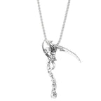 Gothic Death Scythe Pendant Skull Demon Ghost Pendant Necklace For Men Women Punk Motorcycle Rock Halloween Party Jewelry Gifts