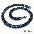 Punk Curb Cuban Link Chain Men Women Stainless Steel Long Necklace Fashion Tide Hip Hop Sweater Accessories Party Jewelry Gifts
