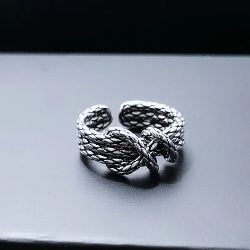 Steel Ring Japanese Korean Versatile Trend Weaving