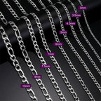 My Shape 3mm-10mm Cuban Chain Stainless Steel Necklaces for Men Male Chains Figaro Box Chain Choker Punk Jewelry 45cm 50cm 60cm