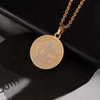 Vintage Coin Catholic Priest Saint Benedict Exorcism Pendant Necklace Jesus Round Pendant Chain for Men's Jewelry 2026