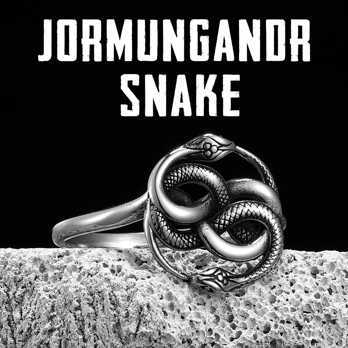 Snake Ouroboros Ring — Stainless Steel