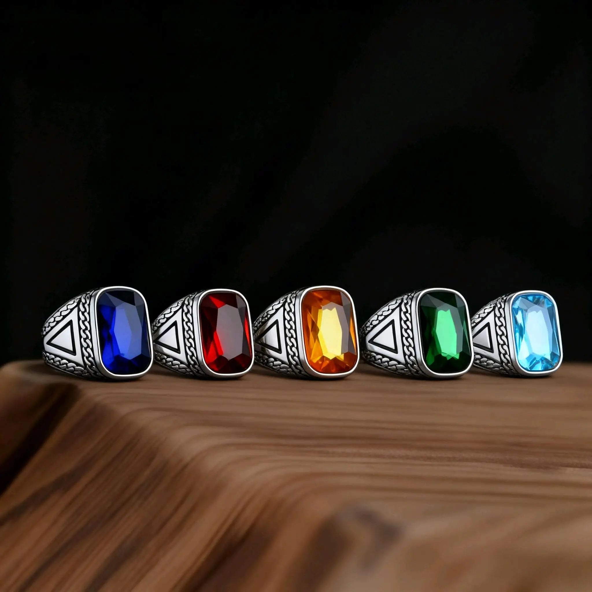 Onyx Variety Ring — Stainless Steel