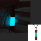 Wood Resin Night Light Pendant Necklace