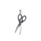 Scissors Pendant Necklace — Stainless Steel