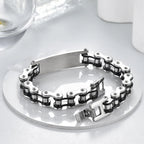 12MM Motorcycle Bike Chain Bracelet for Men Stainless Steel Bicycle Link Design Men's ID Bracelets Punk Rock Jewelry 10