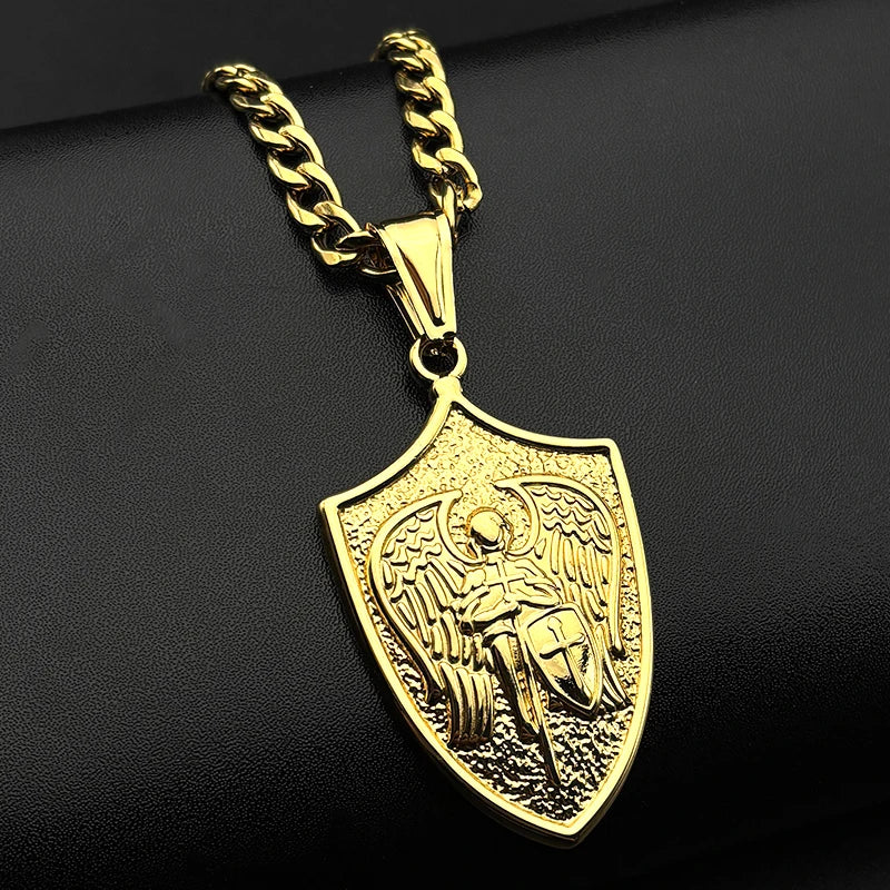 Vintage Saint Michael Gold Necklace