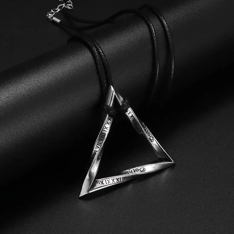 New Twisted Mobius Silver Color Pendant Men and Women Couple Hip Hop Student Pendant Anniversary Jewelry Gift
