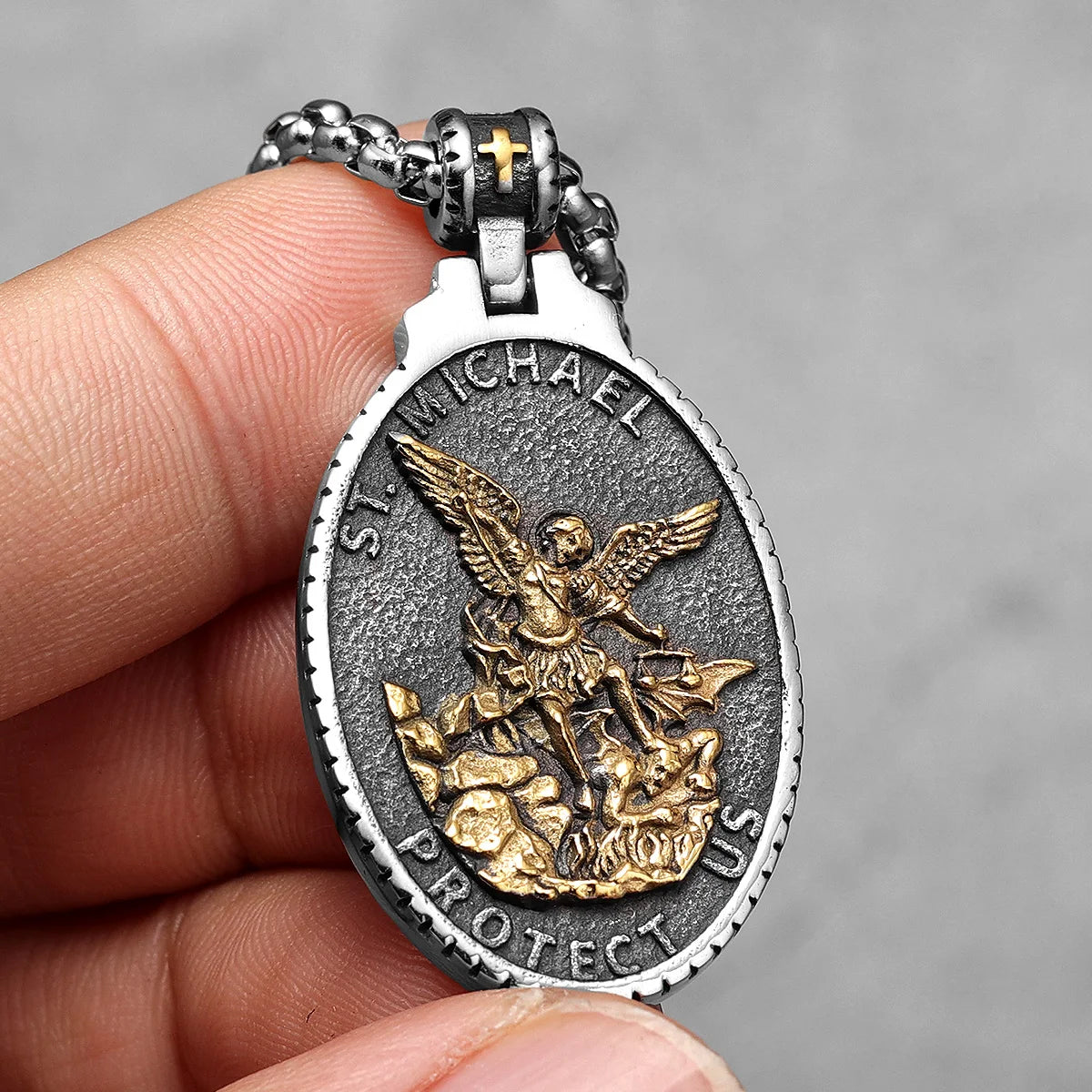 Archangel Michael Pendant — Stainless Steel