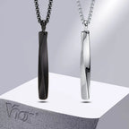 Vnox Stainless Steel Mobius Bar Pendant Necklaces for Men,Simple Cremation Ashes Urn Jewelry,Memorial Keepsake Collar Gifts