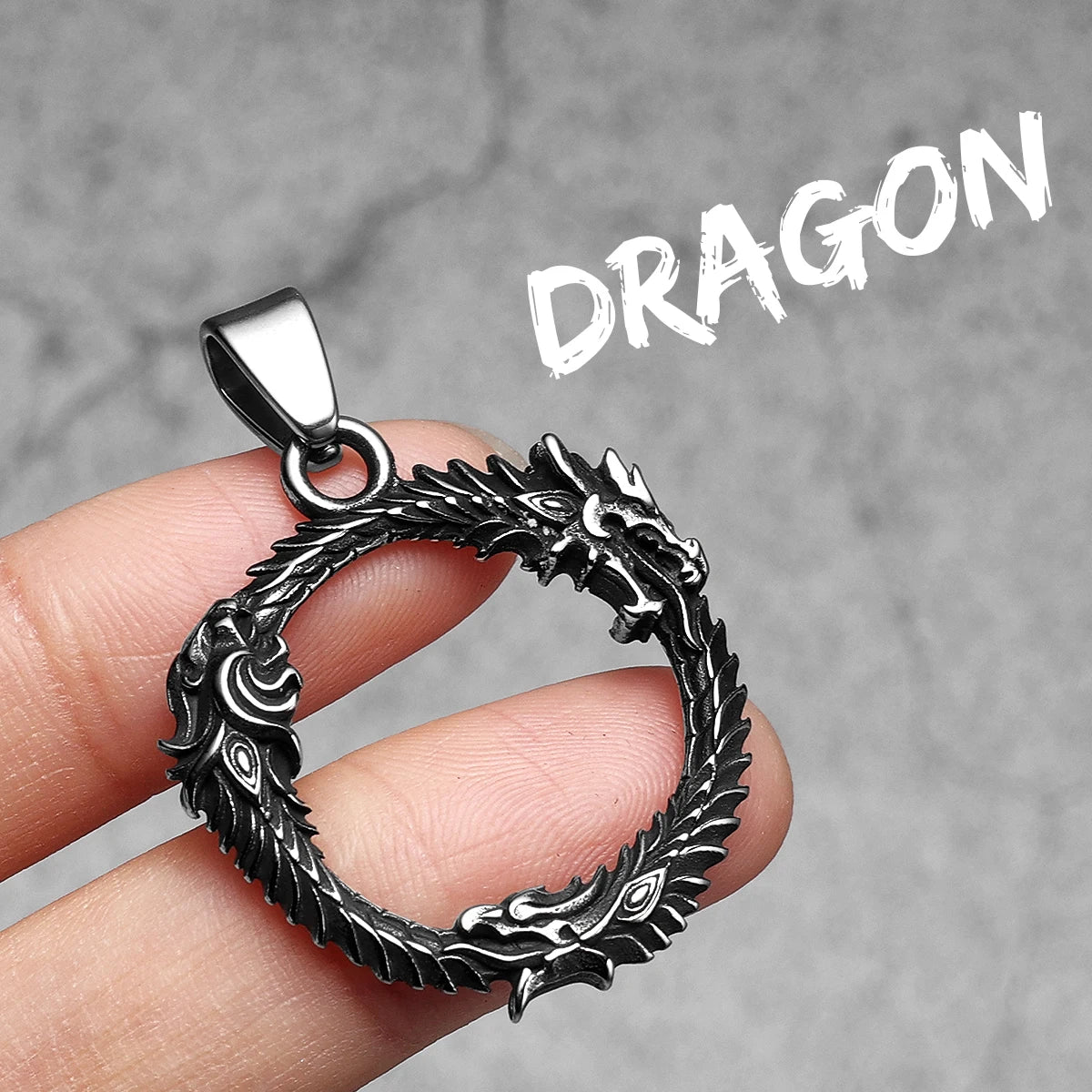 Dragon Stainless Steel Pendant Necklace