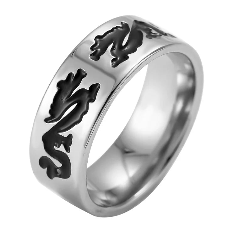 10mm Wide Band Ring — Stainless Steel