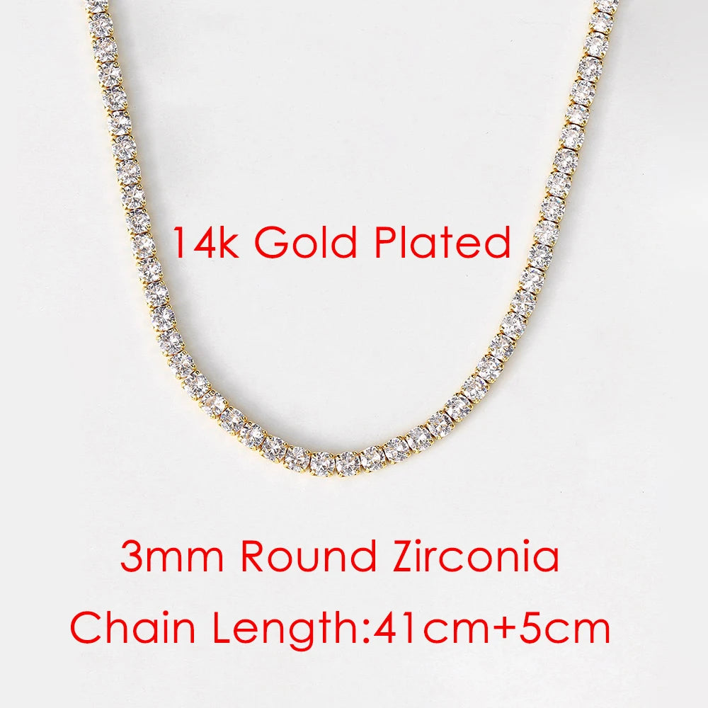 Iced Out Tennis Choker — Stainless Steel