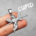 Angel AK47 Pendant Necklace — Stainless Steel