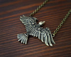 Viking Crow Wings Choker Necklace — Gothic, Zinc Alloy