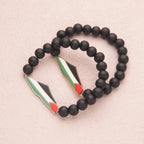 Palestine Flag Steel Bracelet Beaded Hand
