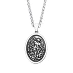 Vintage 316L Stainless Steel Archangel St.Michael Pendant Necklaces For Men Women Fashion Punk Amulet Jewelry Gifts Dropshipping