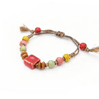 Rope Ceramic Bead Bracelet — Stainless Steel