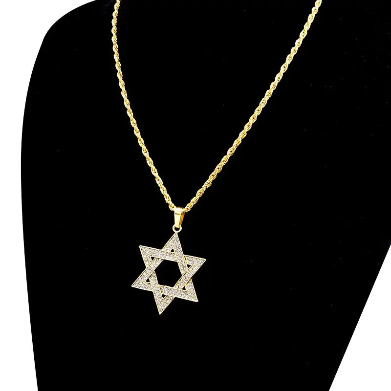 Iced Out Star of David Gold Pendant