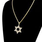 Iced Out Star of David Gold Pendant