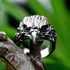 Vintage Viking Eagle Biker Ring — Stainless Steel