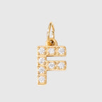 Letter Charm Pendant Necklace — Gold Iced