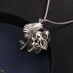 Skull Fish Steel Pendant European American Retro