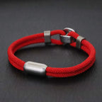 Pirate Style Nautical Compass Bracelet With Strong Magnetic Buckle Vintage Viking Bilayer Milan Rope Wrap Braslet Gift