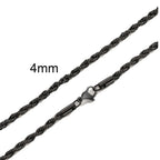 Twisted Rope Chain Necklace 5mm — Stainless