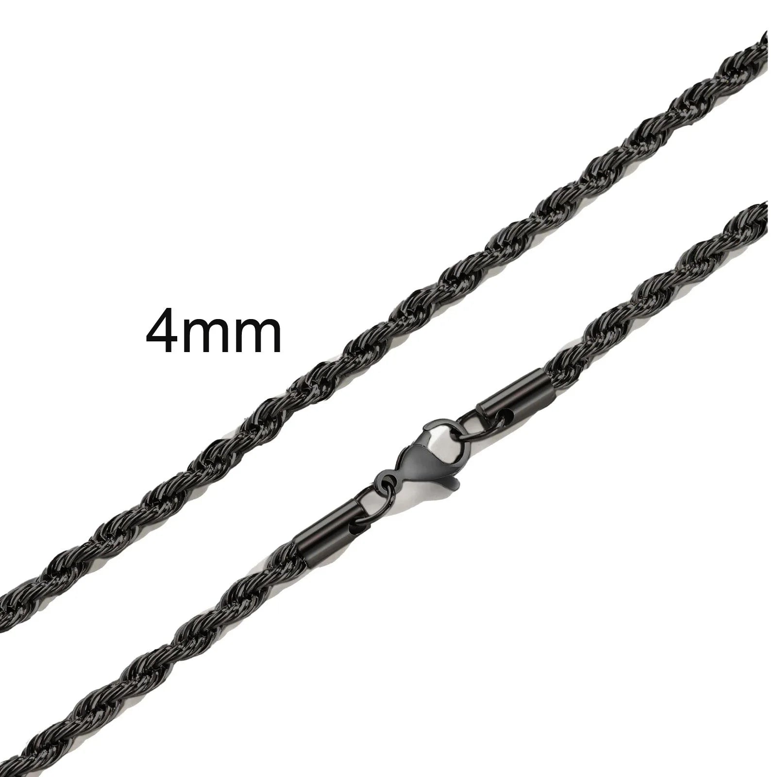 Twisted Rope Chain Necklace 5mm — Stainless