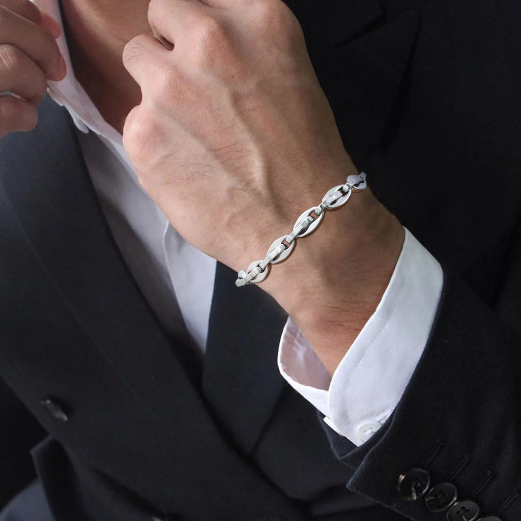 Link Chain Wristband Bracelet for Men — Stainless Steel