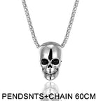 Gothic Skull Stainless Steel Pendant Necklace