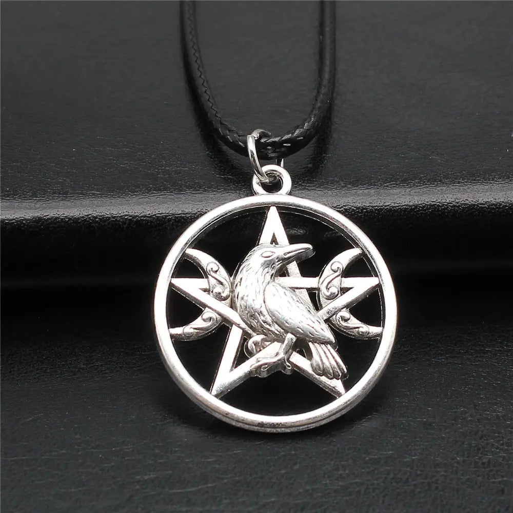 Pentagram Pendant Necklace for Men 45cm Chain
