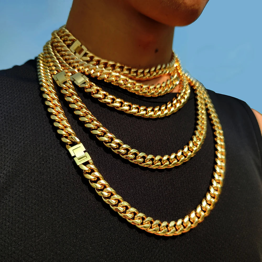 Stainless Steel Cuban Chain Necklace Miami