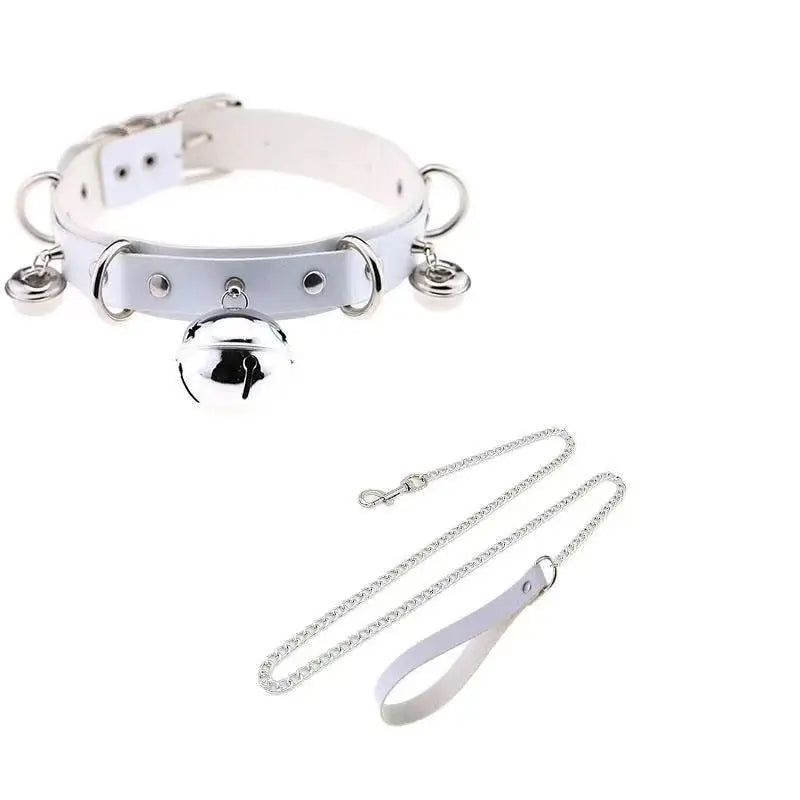 European Style Male Bell Collar Adjustable Sexy Neck Ring Sports Student Owner Necklace Fun Dog Chain Couple Sm Accessories