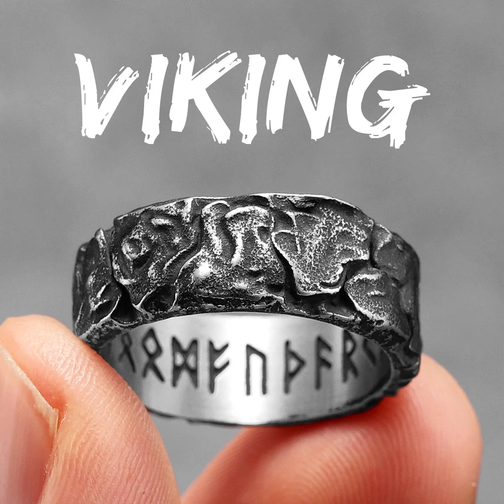Viking Rune Ring — Stainless Steel