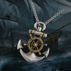 Nordic Ship Rudder Anchor Pendant — Stainless Steel