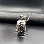 Prayer Bell Charm Pendant Necklace