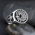 Lorraine Cross Skull Ring — 925 Silver