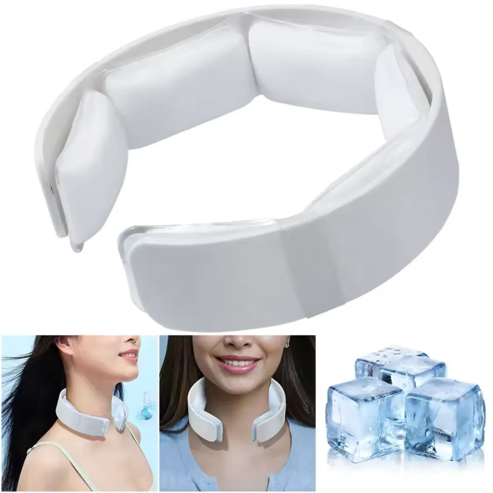 Reusable PCM Cooling Neck Wrap Ice Neck Collar For Summer Heat Relief Portable TPU Ice Ring For Outdoor Working Hiking