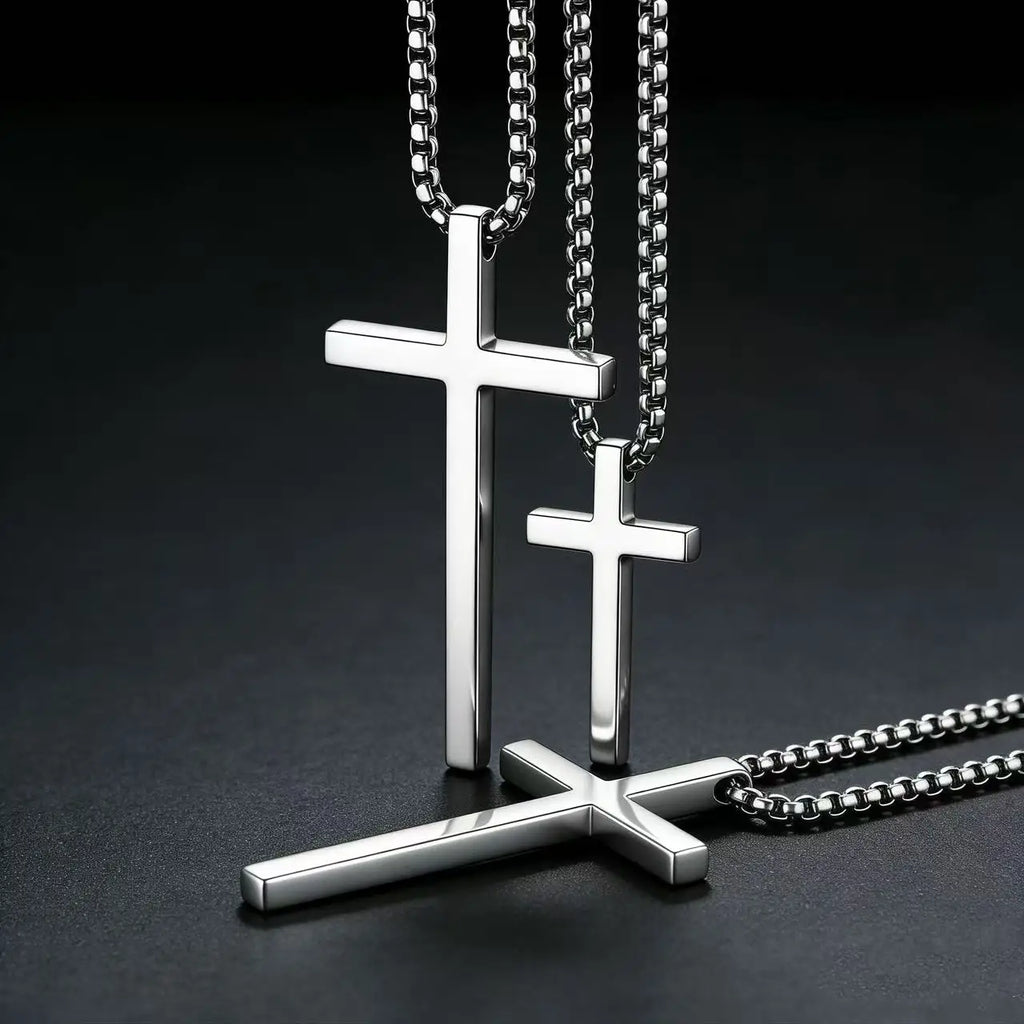 Cross Steel Pendant Double-sided Glossy Surface