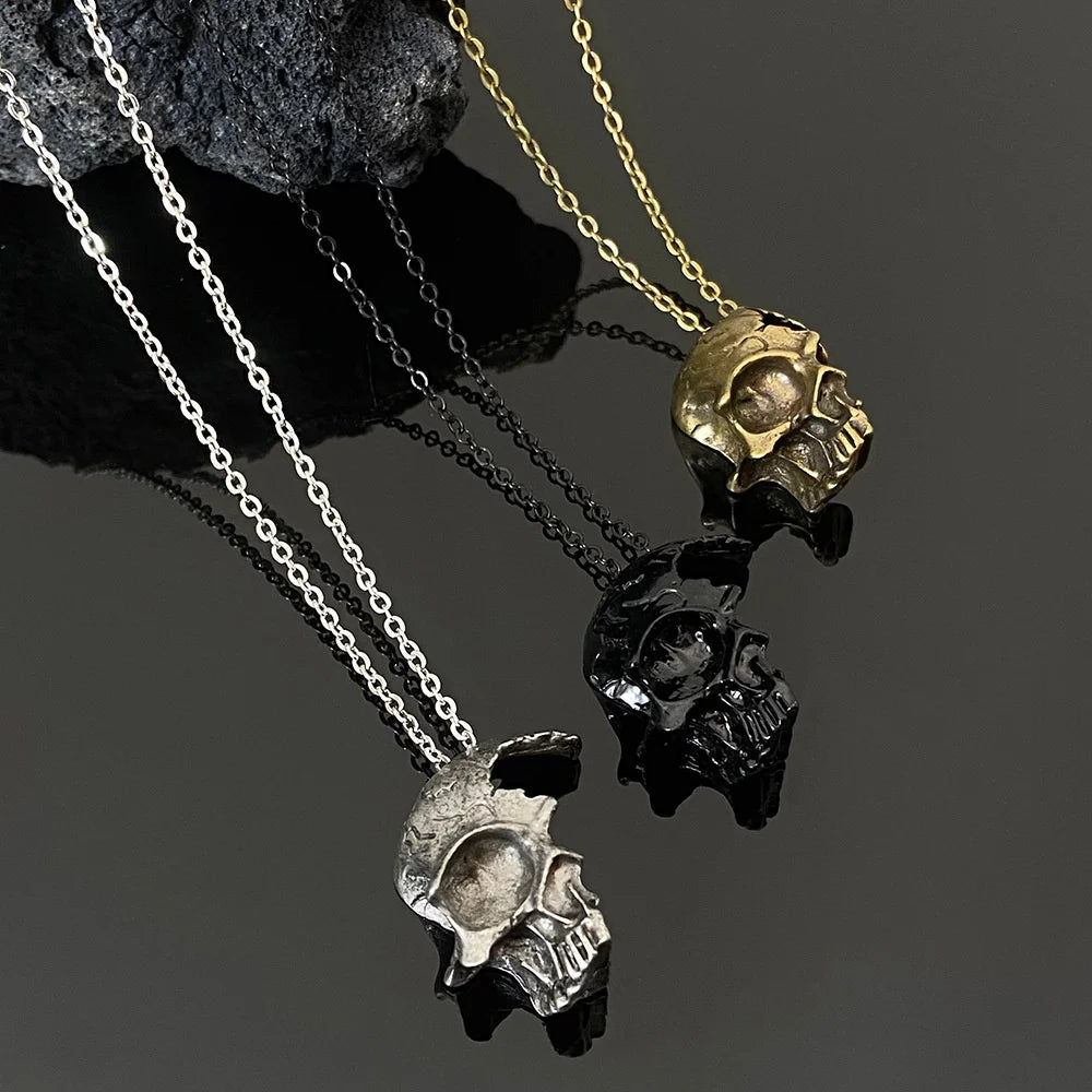 Skull Face Choker Pendant Necklace — Gothic